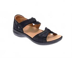 NEW REVERE women's genova sandal in black lizard
